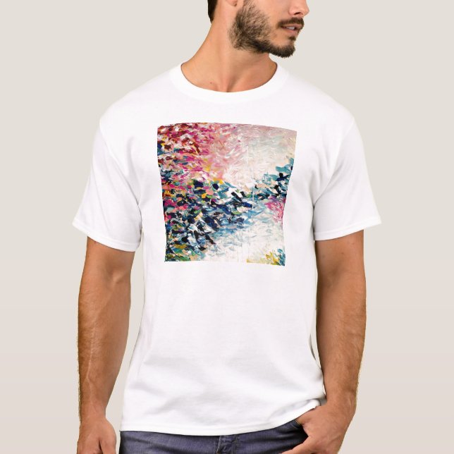 PARADISET DRÖMM färgrik abstrakt målning Tee Shirt (Framsida)