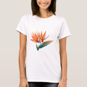 Paradisets fågel, den exotiska blomman från stre t shirt