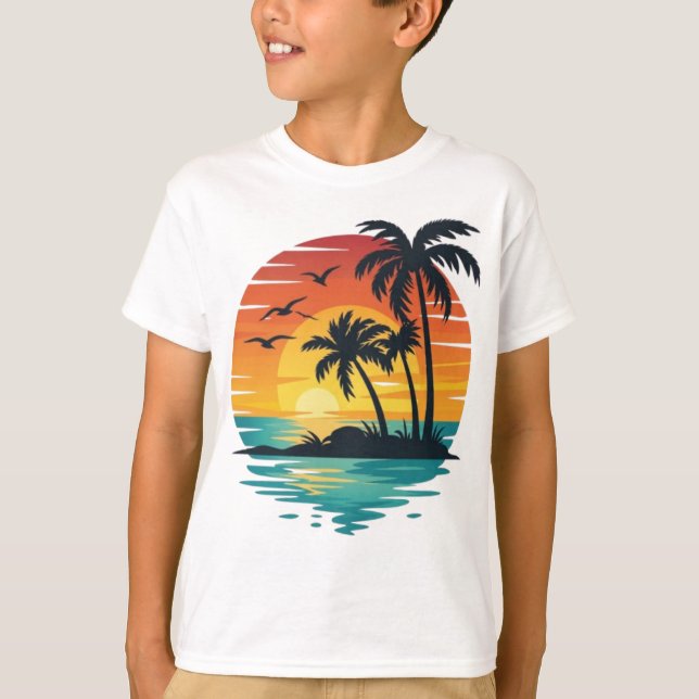 Paradisets solnedgång t shirt (Framsida)