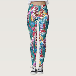 Paradisets tropiska fågel leggings