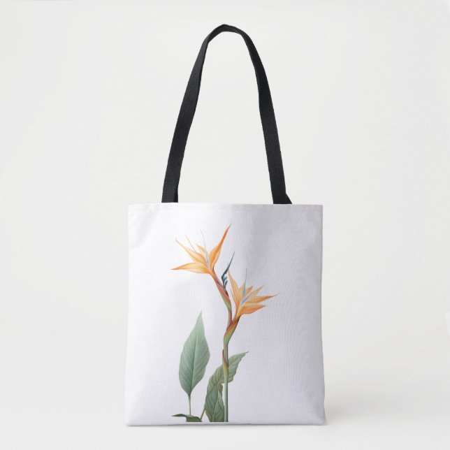Paradisfågelritning (blomma) tygkasse (Framsida)