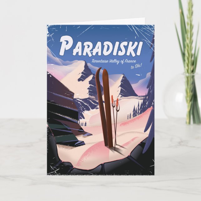 Paradiski Tarentaise Valley, Frankrike, Skidposter Helgkort (Framsida)