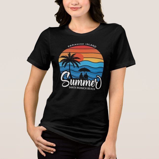 Paradisön Santa Monica Beach-35307 T Shirt (Framsida)