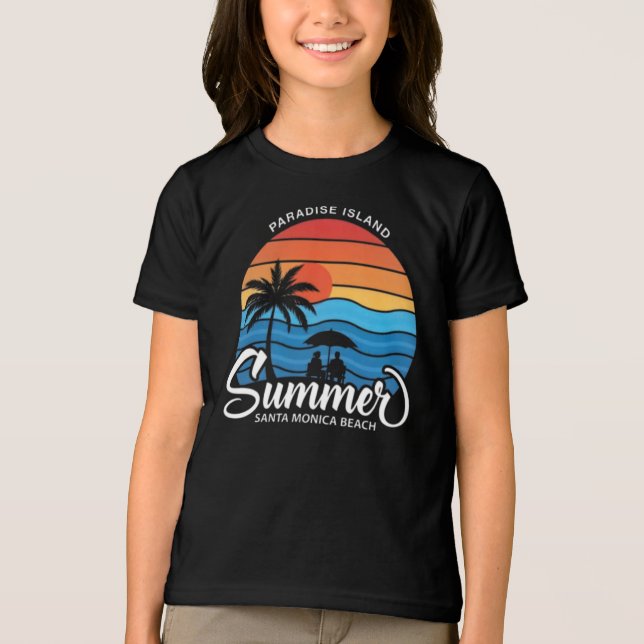 Paradisön Santa Monica Beach-35307 T Shirt (Framsida)