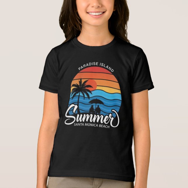 Paradisön Santa Monica Beach-35307 T Shirt (Framsida)