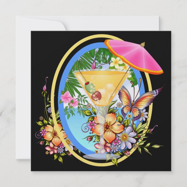 Paradisstrand Inbjudningar (Framsida)