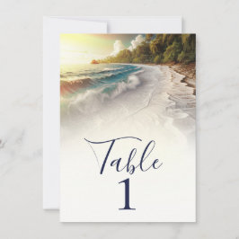 Paradisstrand Solnedgång Rustikalt Kustnära Bordsk Inbjudningar