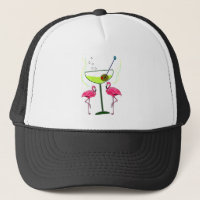 "Paradisuppvaknande",--Rosa flamingo & Martini