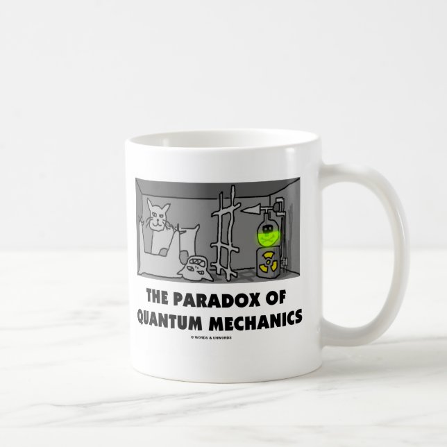 Paradox of Quantum Mechanics (Physics Humor) Kaffemugg (Höger)