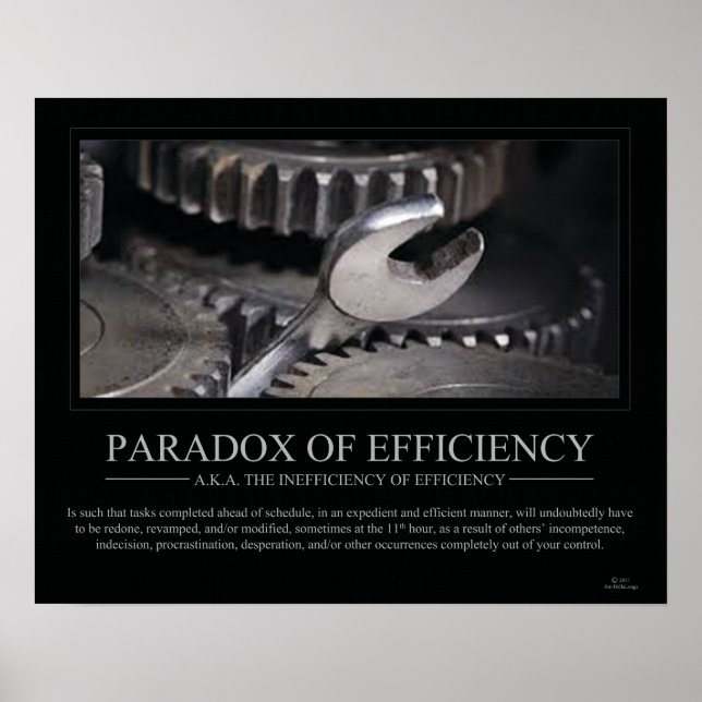 Paradox-Poster för effektivitet Poster (Framsidan)