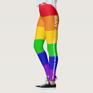 Parafrafras för flagga av regnbåge i gay pride leggings