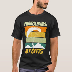 Paraglidare Paragliding Mitt Kontor Retro Rolig Pa T Shirt