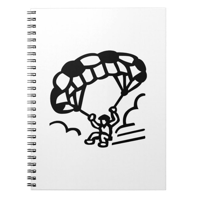 Paraglider Anteckningsbok Med Spiral (Framsidan)