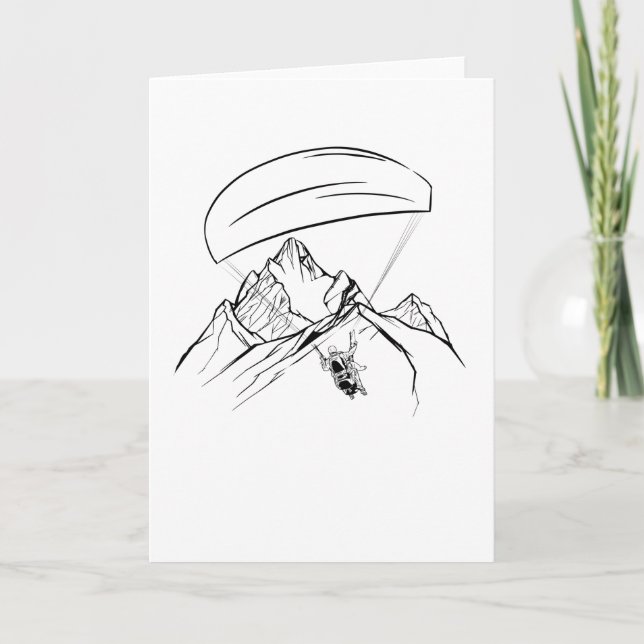 Paraglider Äventyr bergsglide Kort (Framsida)