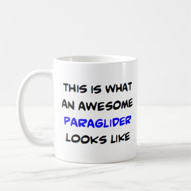paraglider, fantastisk kaffemugg (Vänster)