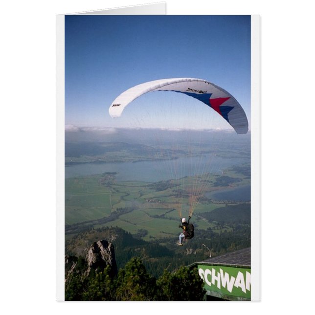 Paraglider Hälsningskort (Framsidan)