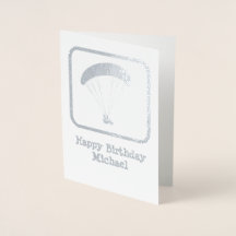 Paraglider med Anpassningsbarnas bildtext - Lägg t