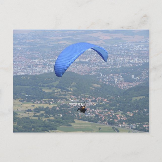 Paraglider över Clermont Vykort (Framsida)