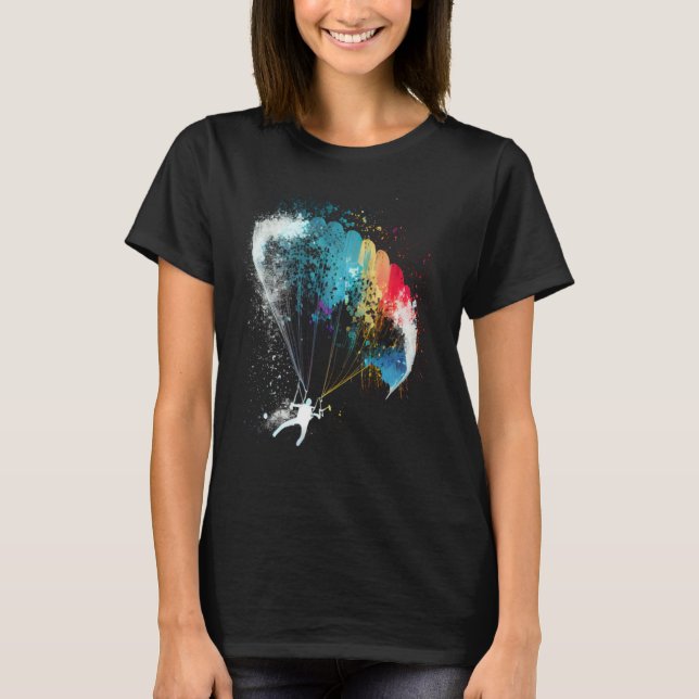 Paraglider paragliding  paragliding paraglider fly t shirt (Framsida)