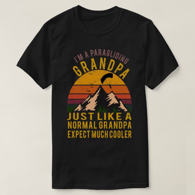 Paraglider-paraglifierande morpapiapresentidé t shirt (Design framsida)