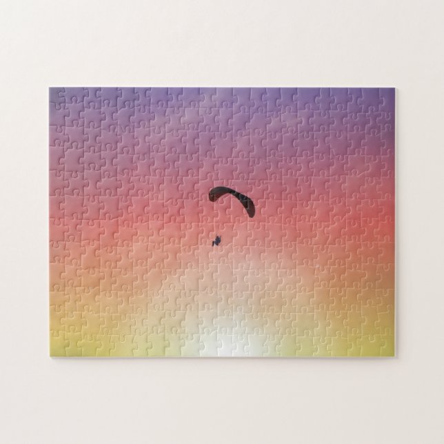Paraglider Parasailing Sunset Puzzle Pussel (Horisontell)