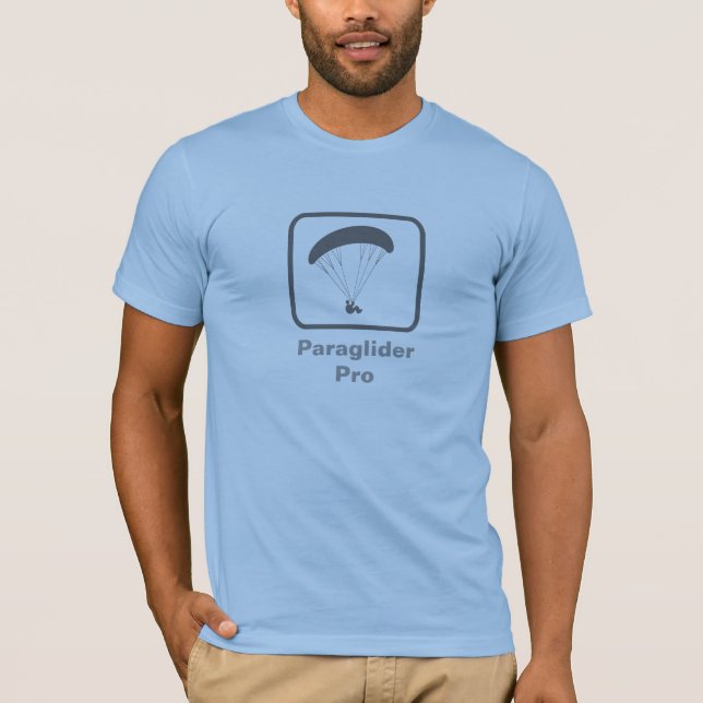 Paraglider Pro (Grått-Logotyp) T Shirt (Framsida)