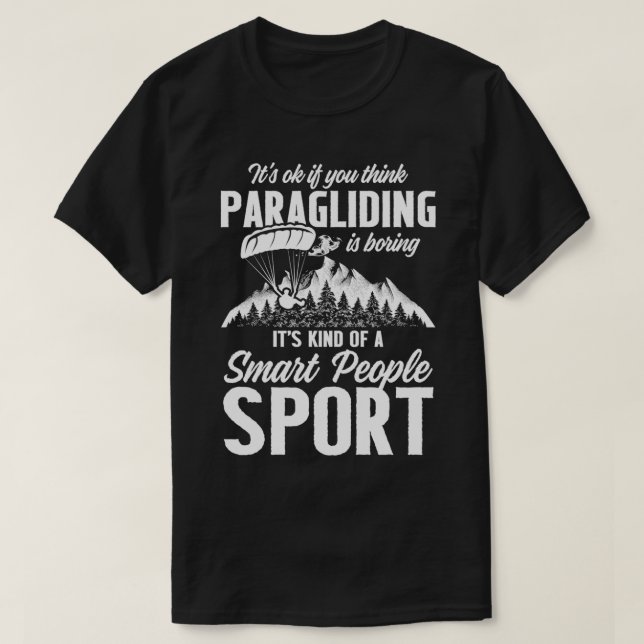 Paraglider Smart Funny Paragliding Paramotor-desig T Shirt (Design framsida)
