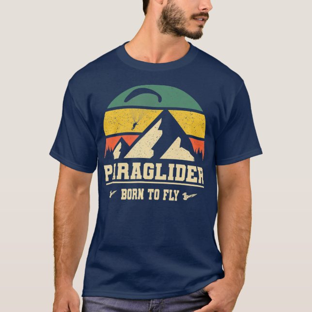 Paraglider vid Fallskärm vid flygSkydiving T Shirt (Framsida)