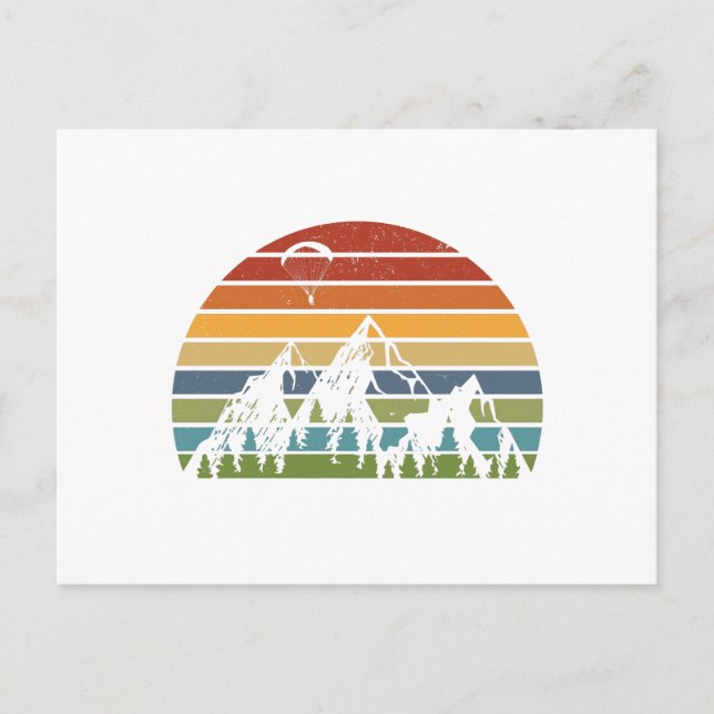 Paragliderbergsområden | Luft Sports Paraglider Gi Vykort (Framsida)