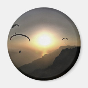 Paragliders Flies Wanderluste Extreme Sports Art Magnet