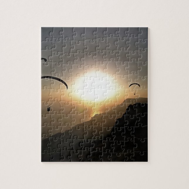 Paragliders Flies Wanderluste Extreme Sports Art Pussel (Vertikal)