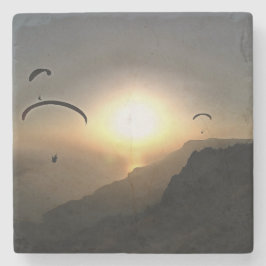 Paragliders Flies Wanderluste Extreme Sports Art Underlägg Sten