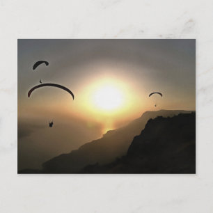 Paragliders Flies Wanderluste Extreme Sports Art Vykort