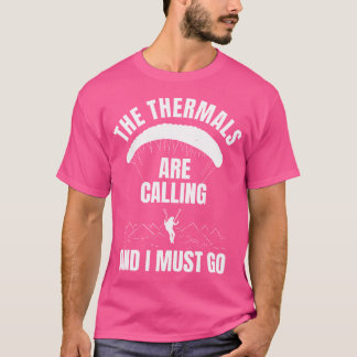 Paragliders Thermals Fallskärm Skydivi T Shirt