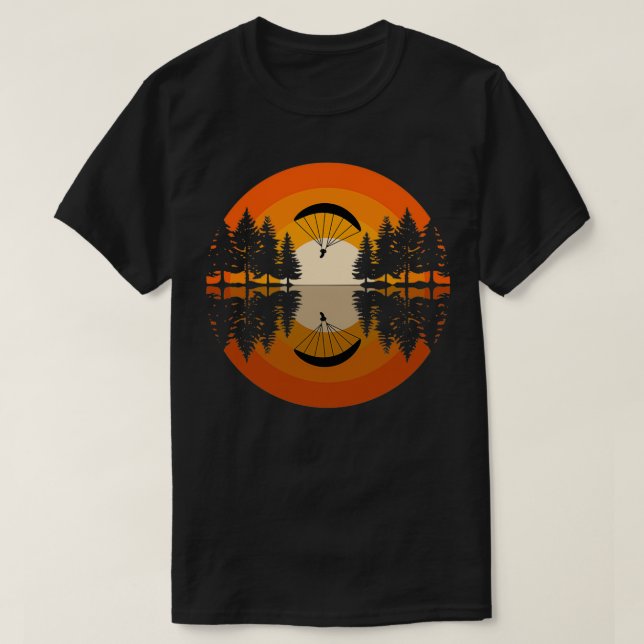 Paragliding Aerial Sport Forest Hanggliding Paragl T Shirt (Design framsida)