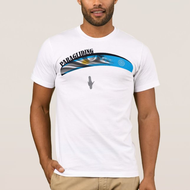 PARAGLIDING ARGENTINA pontocentral T Shirt (Framsida)