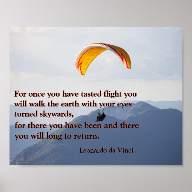 Paragliding Da Vinci Poster (Framsidan)