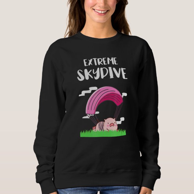 Paragliding Gris Första Hopp Extremsport T Shirt (Framsida)