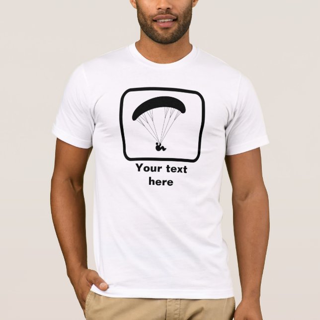 Paragliding Logotyp - Anpassa detta Tee Shirt (Framsida)