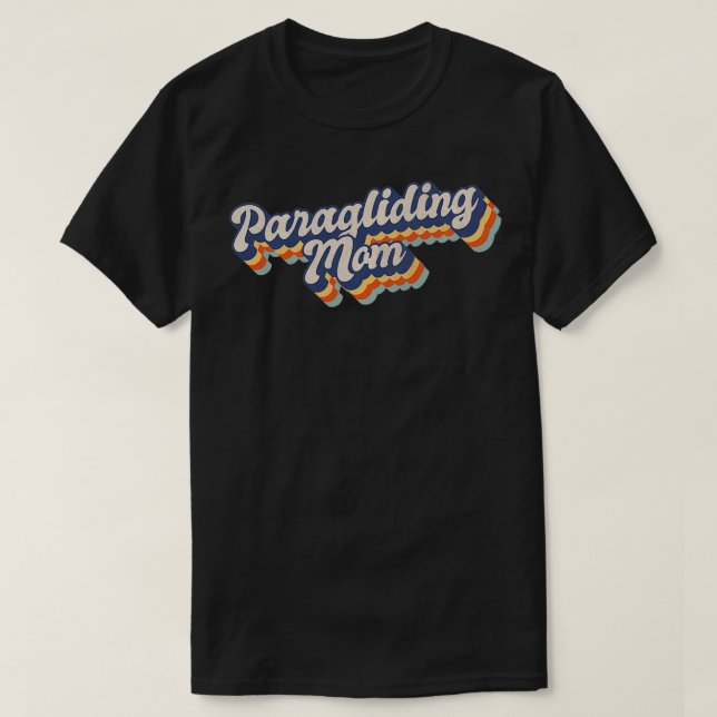 Paragliding Mamma Paraglider Soaring Himlar Äventy T Shirt (Design framsida)