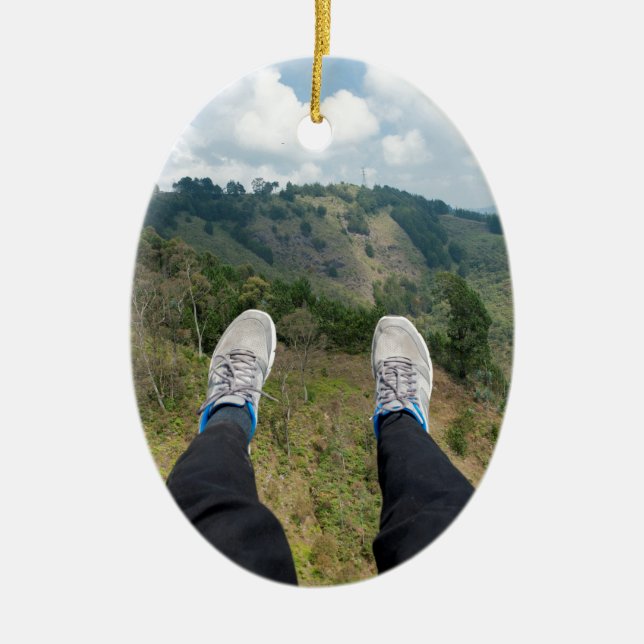 Paragliding over Medellin Julgransprydnad Keramik (Framsidan)