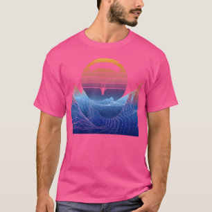 Paragliding Parachutist Vaporwave Skydiving Parach T Shirt