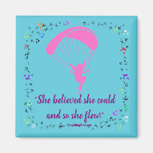 Paragliding Pixie Magnet Inspirational