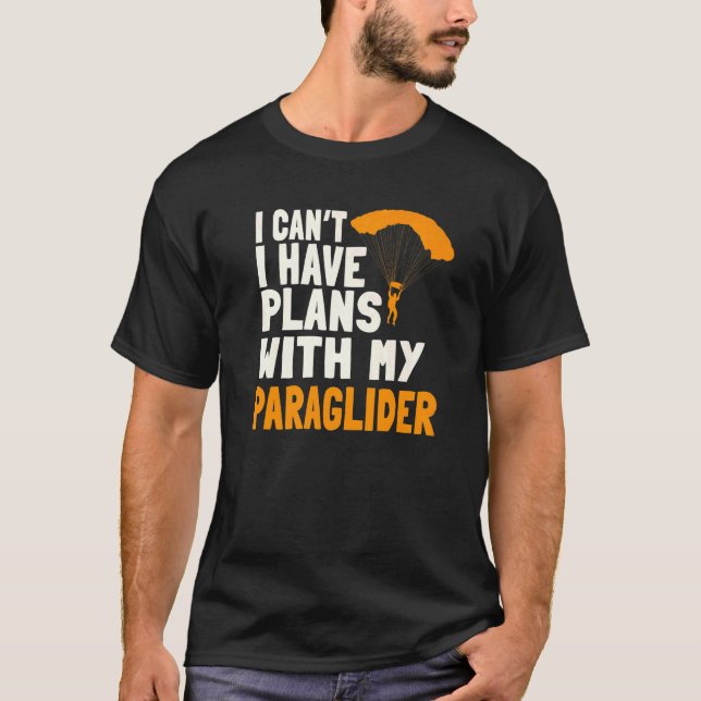 Paragliding Plans Paragliders Parachute Paramotor  T Shirt (Framsida)