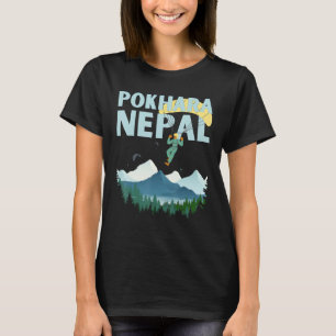 Paragliding Pokhara Sjö over Annapurnas Nepal T Shirt