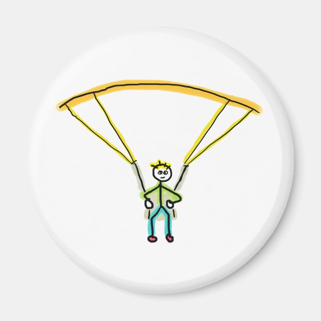 Paragliding Stickman Magnet (Framsidan)