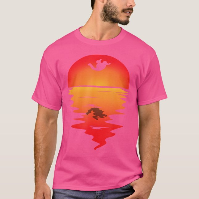 Paragliding Sunset Skydiving Parachutist Fallskärm T Shirt (Framsida)