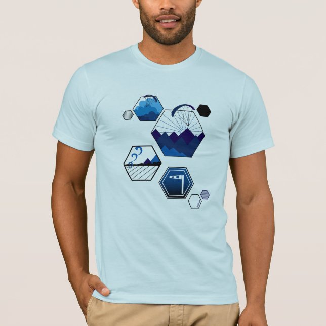 Paragliding Tessellating Inslag T Shirt (Framsida)