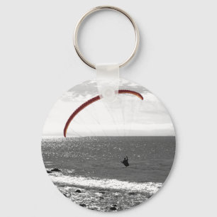 Paragliding vid hav Keychain Nyckelring