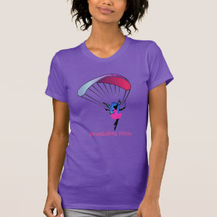 Paraglidingskälmskt naturväxenkvinna skjorta t-shirt